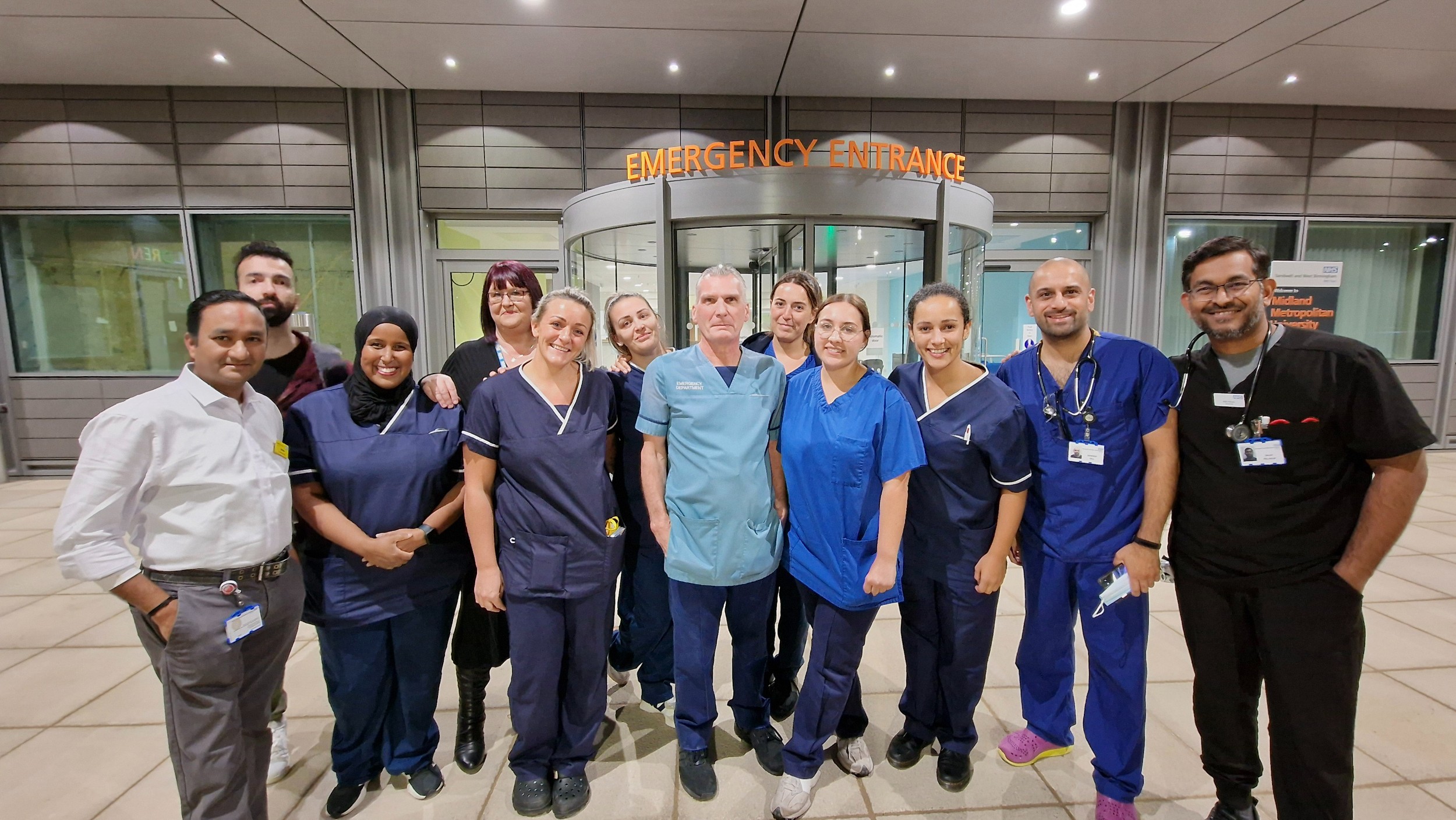 The Emergency department staff ready to treat patients